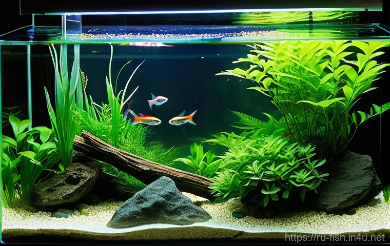 어항 구매 팁 - Image Prompt 1: The Thriving Home Aquarium**