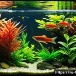 Home 17 카드널테트라 수명 - A vibrant freshwater aquarium scene featuring a peaceful school of cardinal tetras swimming graceful...